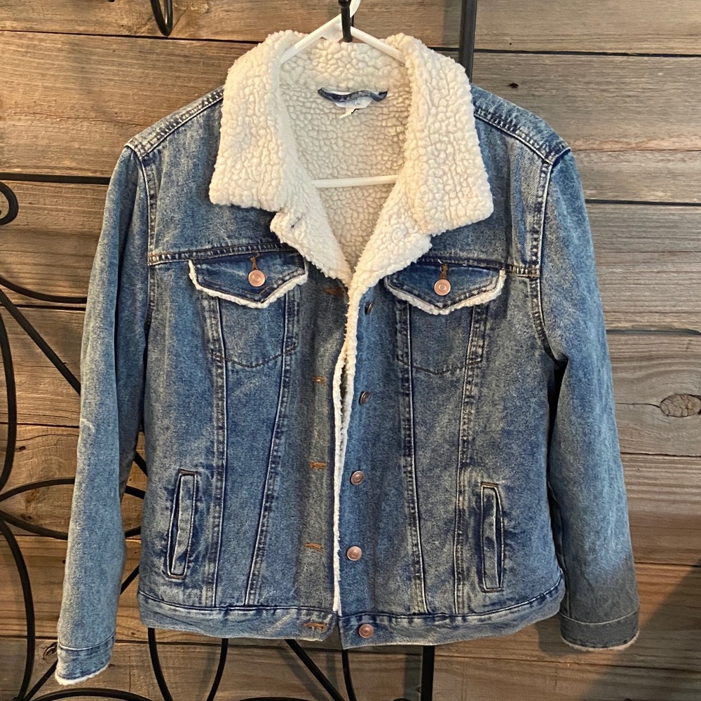 Denim Jacket with Sherpa lining